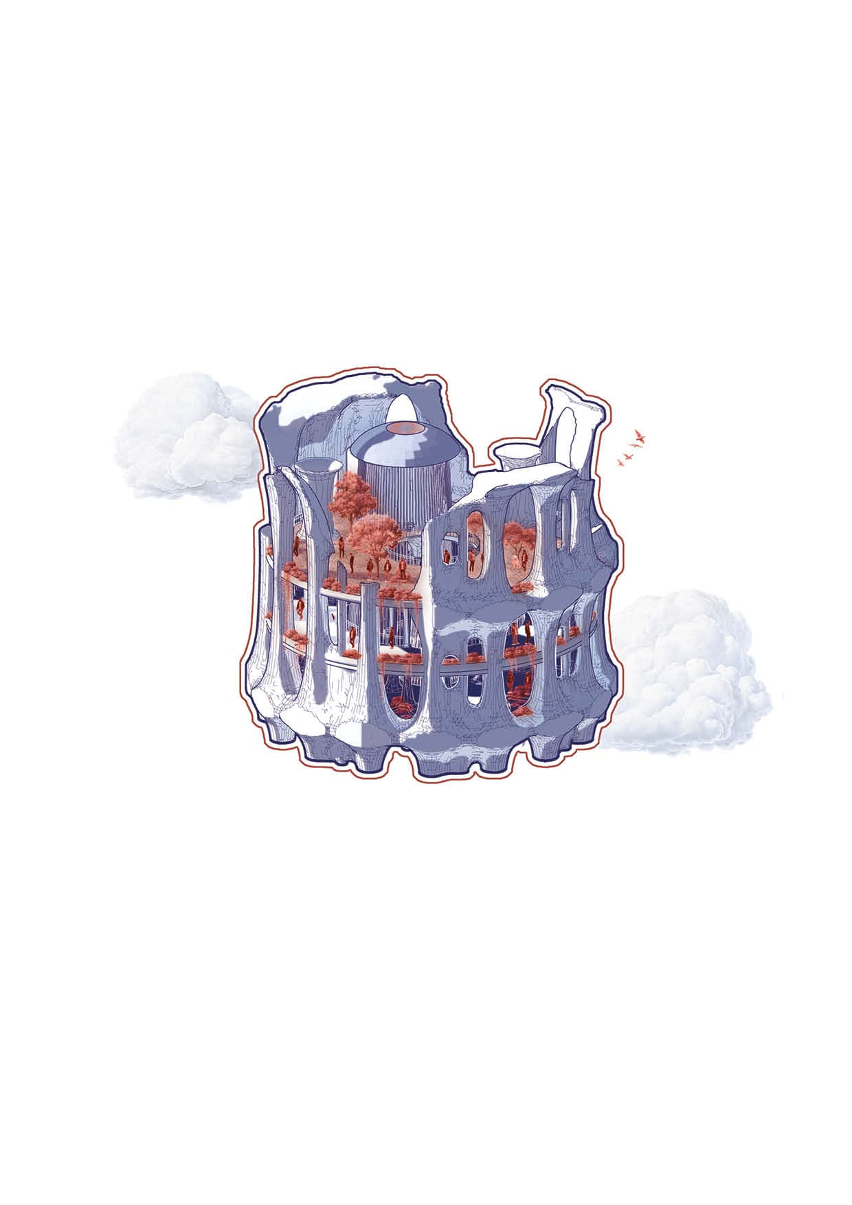 Le Carottage des Oubliés — belvédère, visuel du PFE